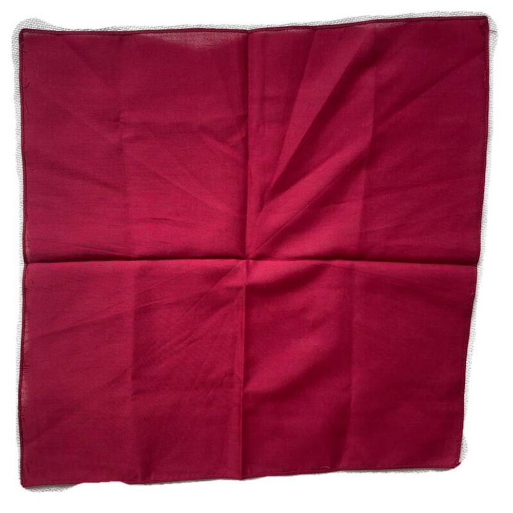 Women's Vintage Deep Red Small Neck / Head Scarf